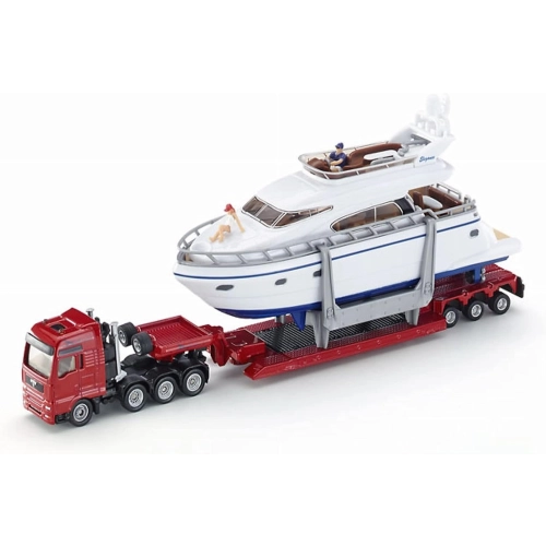 Ciężarówka z jachtem model metalowy SIKU S1849